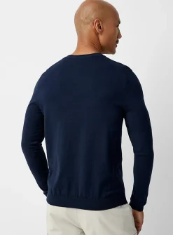 Silky knit crew-neck sweater