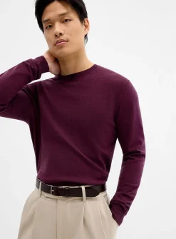 Silky knit crew-neck sweater