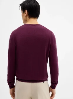 Silky knit crew-neck sweater