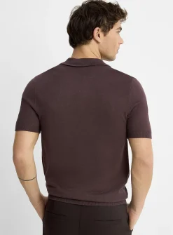 Silky knit polo