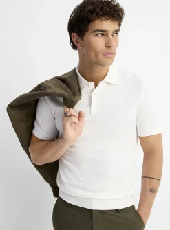 Silky knit polo