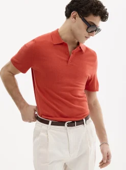 Silky knit polo