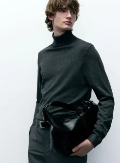 Silky knit turtleneck