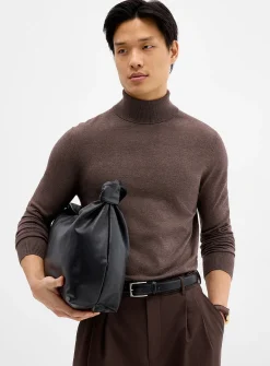 Silky knit turtleneck