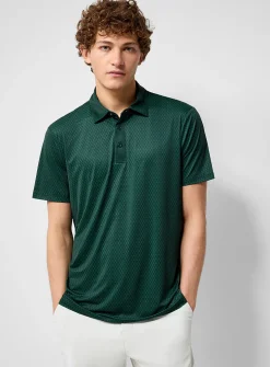 Silky mini-pattern golf polo