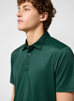 Silky mini-pattern golf polo