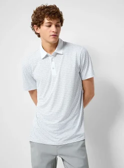 Silky mini-pattern golf polo