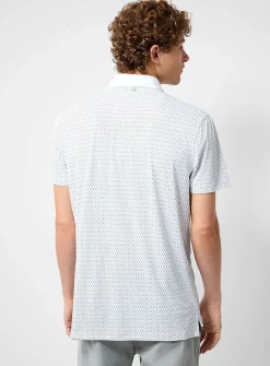 Silky mini-pattern golf polo
