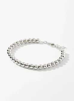 Silver bead bracelet