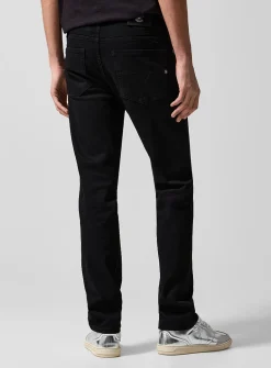 Silver hardware slim-fit jean