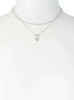 Silver heart beaded chain