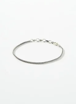 Silver wheat chain bracelet