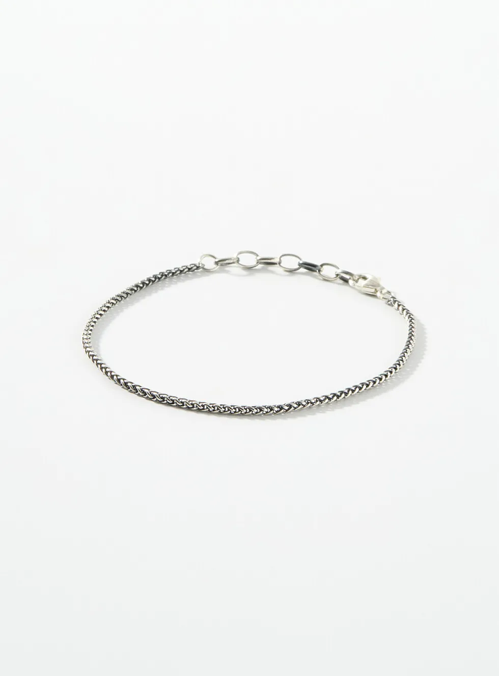 Silver wheat chain bracelet