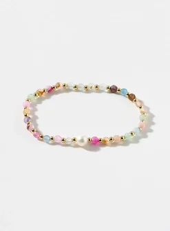 Single-pearl beaded bracelet