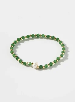 Single-pearl beaded bracelet