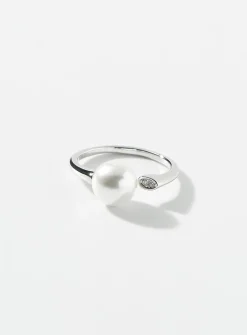 Single-pearl open ring