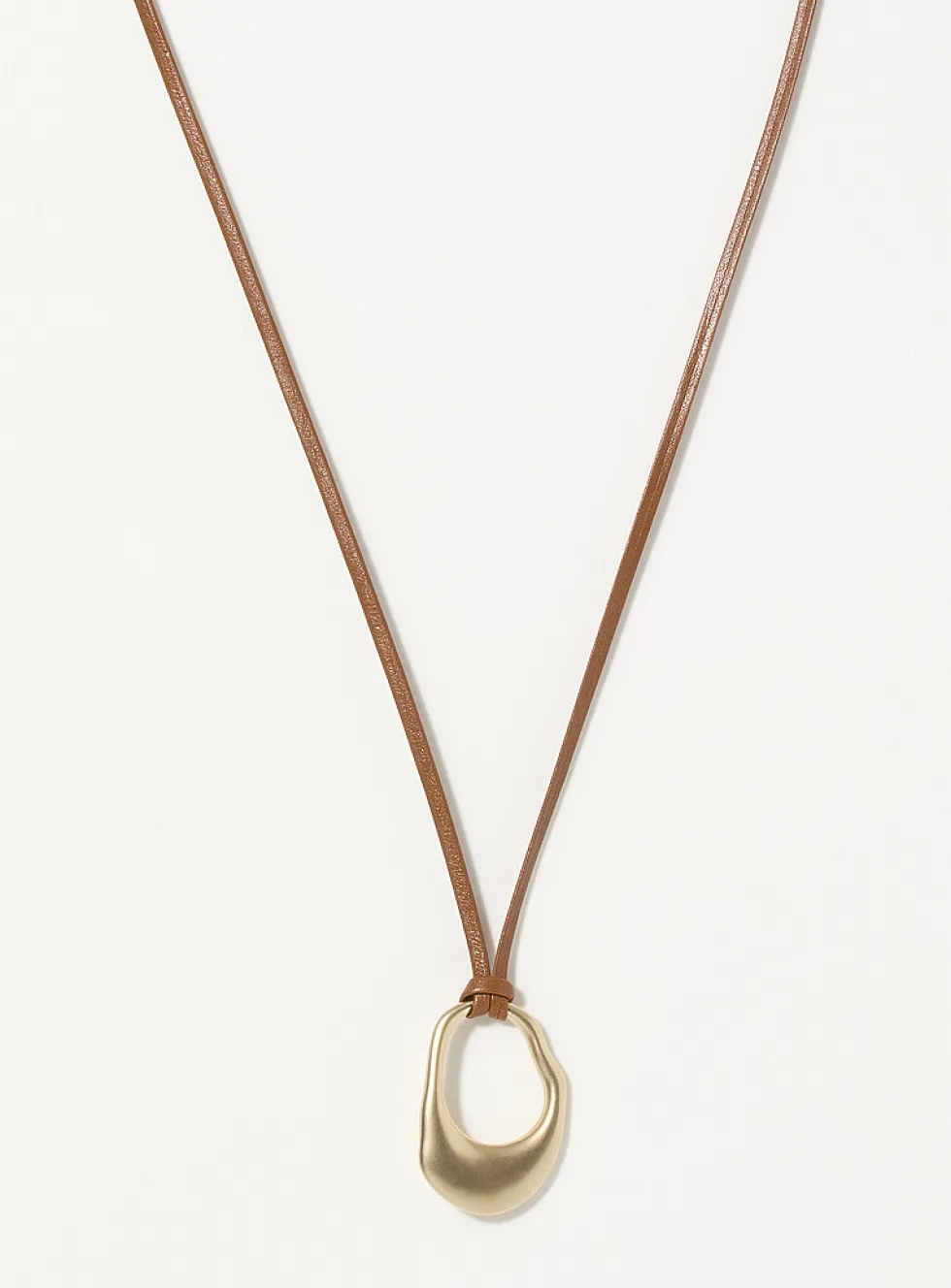 Sinuous medallion cord necklace
