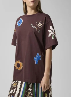 Sirocco embroidered shapes loose T-shirt