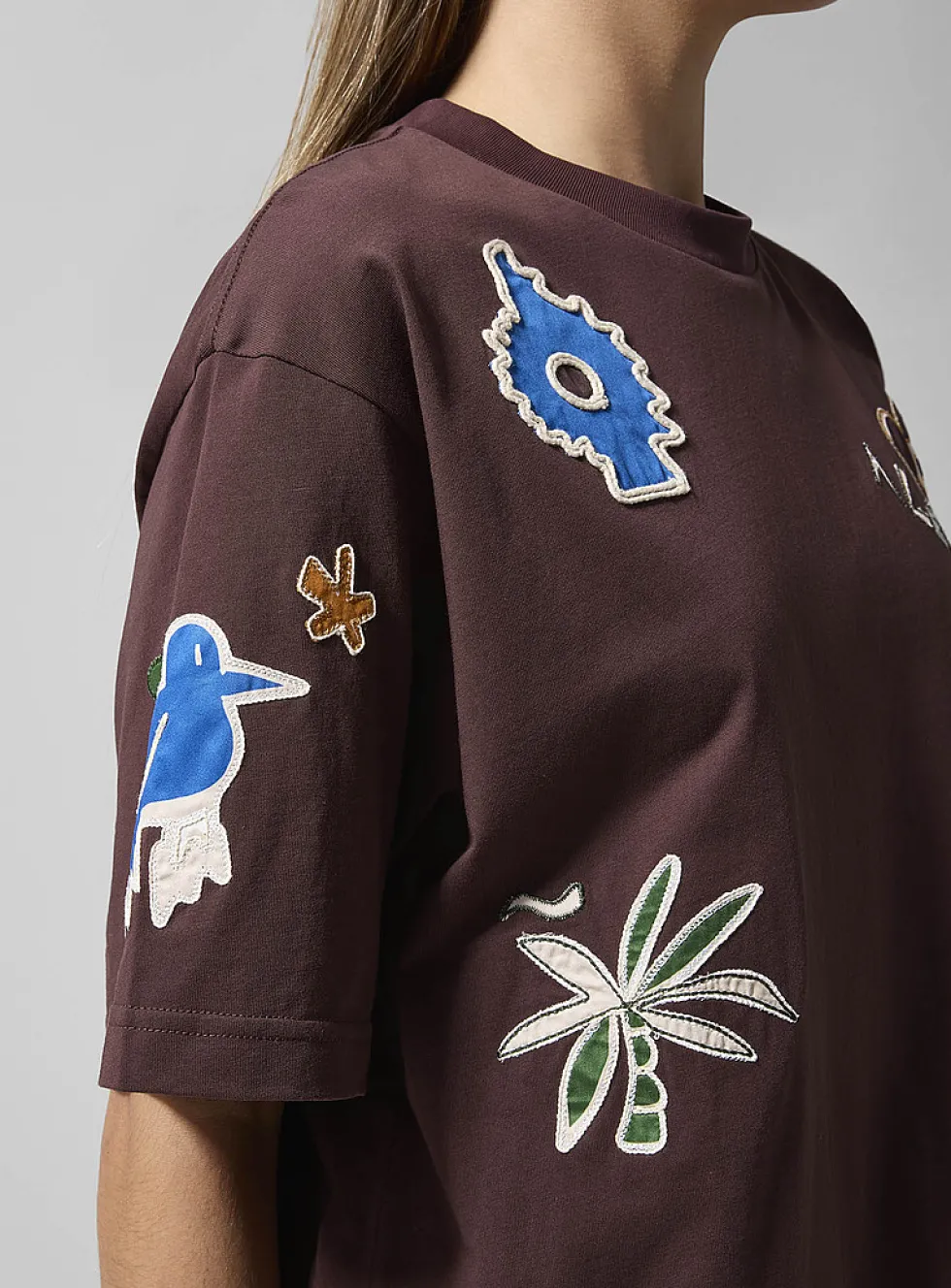 Sirocco embroidered shapes loose T-shirt