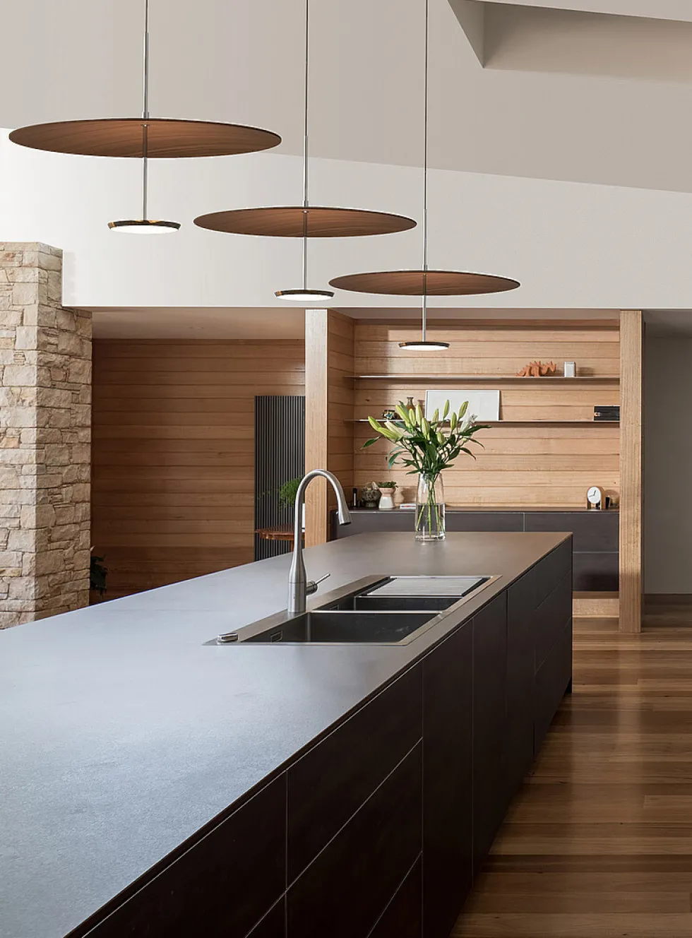 Sky Dome wood hanging lamp