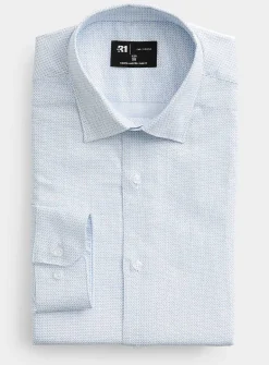 Sky-blue mosaic shirt
