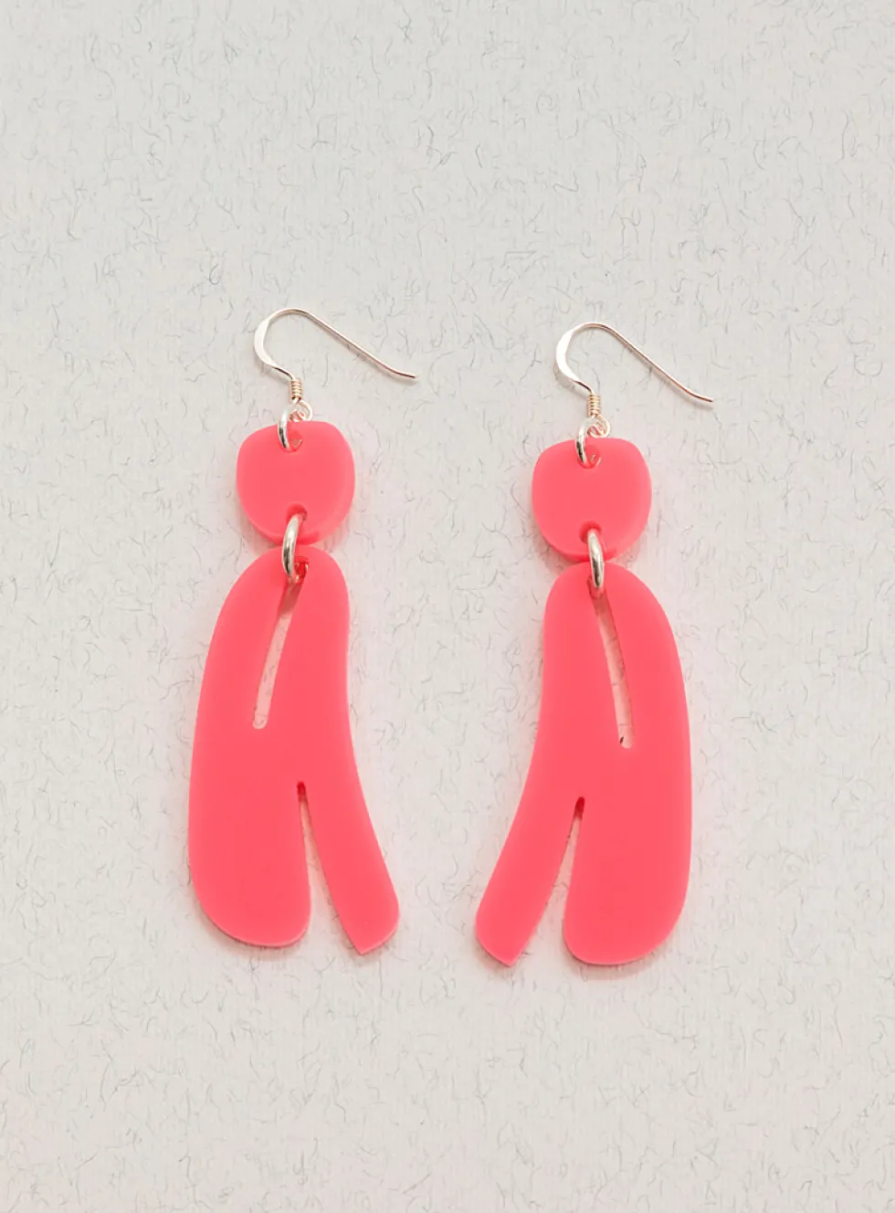 Slashed ovoids elongated earrings - Mini