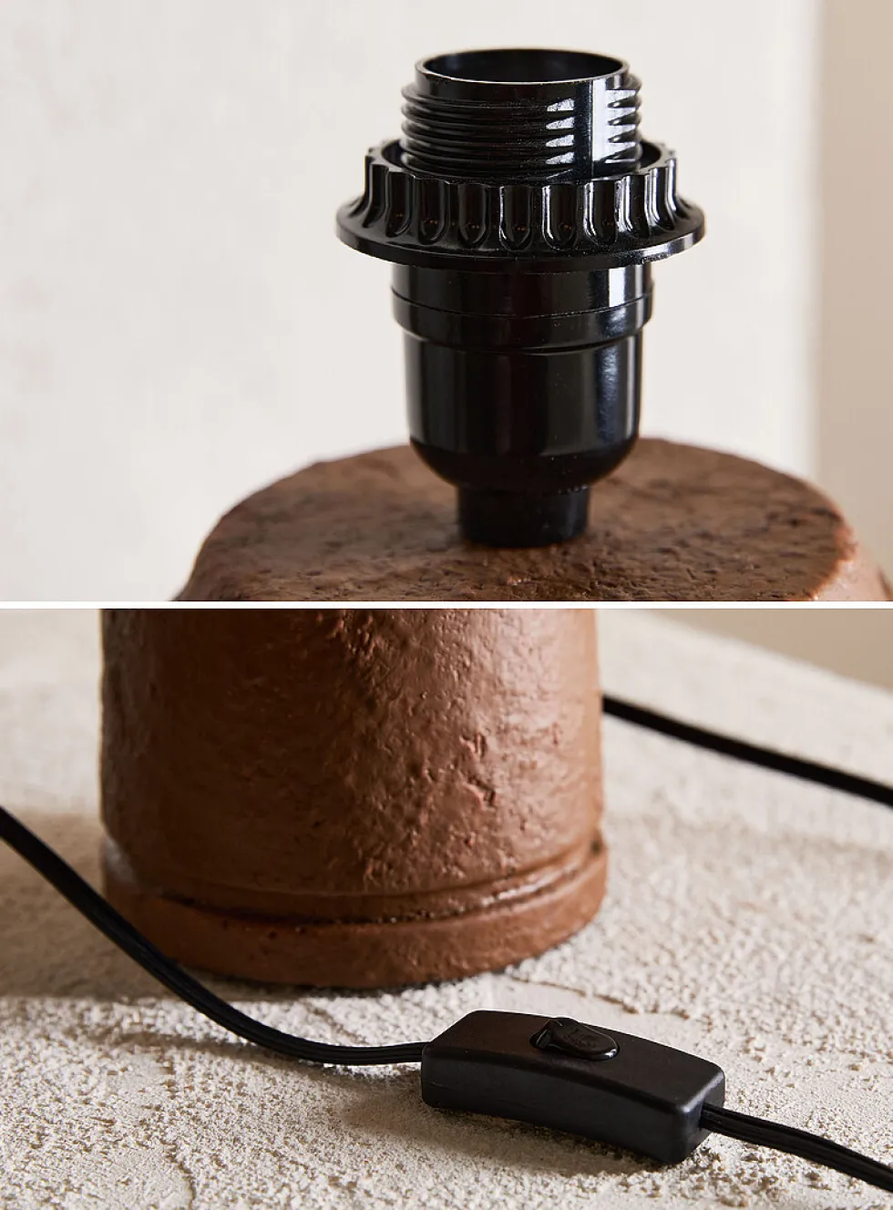 Slatted bamboo shade table lamp