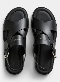 Sleek crossed-strap sandals