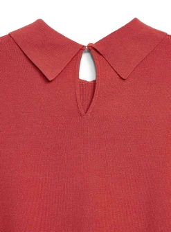 Sleek fine-knit polo