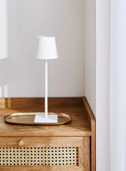 Sleek rechargeable touch table lamp
