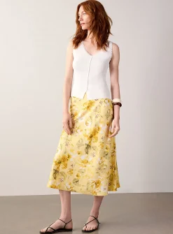 Sleek satiny skirt