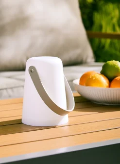 Sleek wireless indoor-outdoor lamp