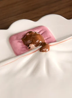 Sleepy bear cub small plate