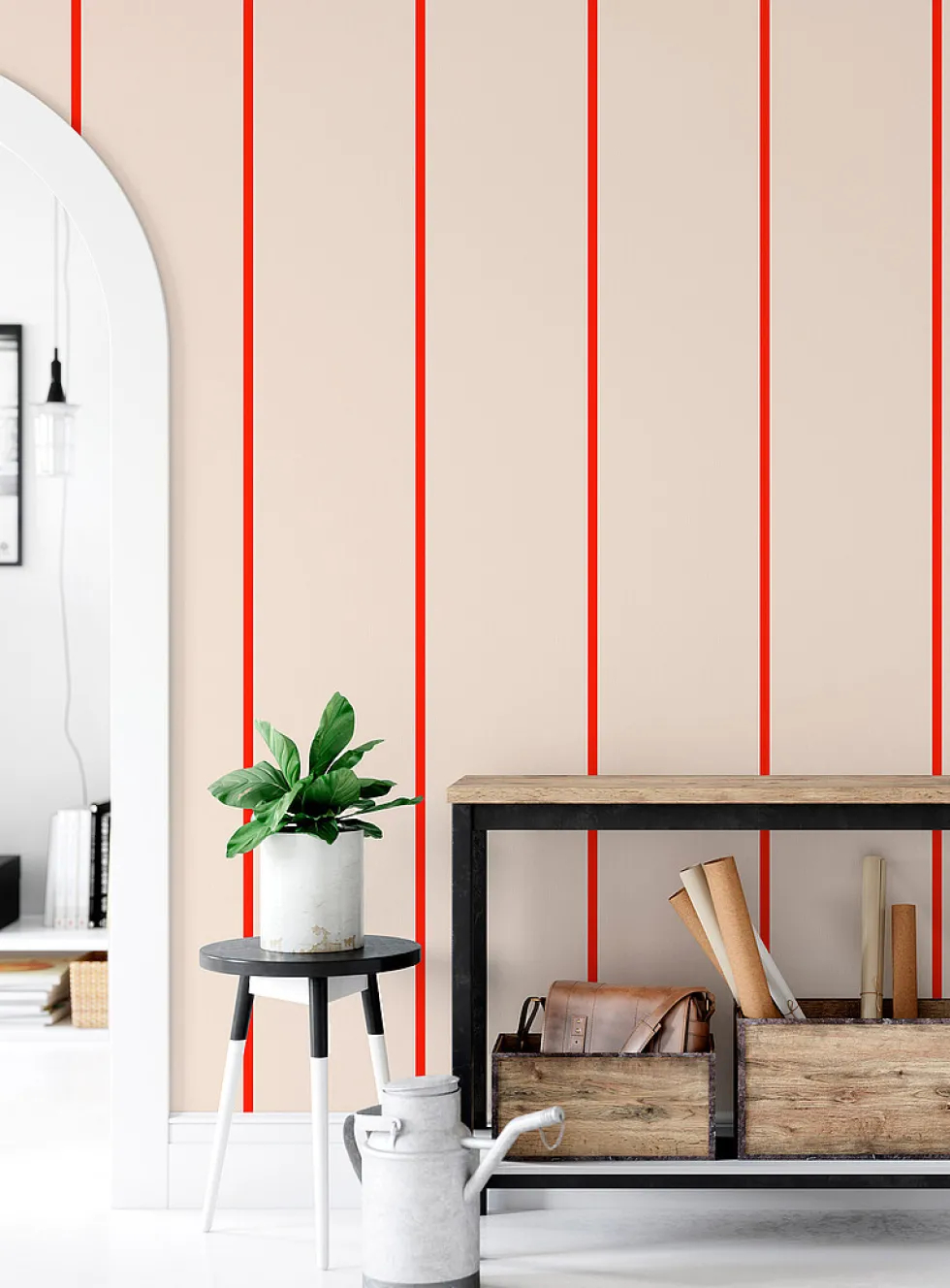 Slim self-adhesive wallpaper strip