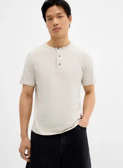 Slub jersey Henley T-shirt