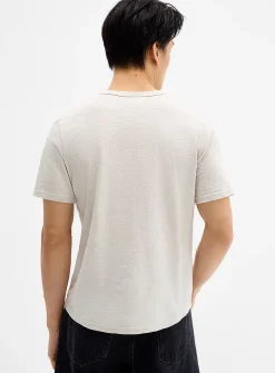 Slub jersey Henley T-shirt