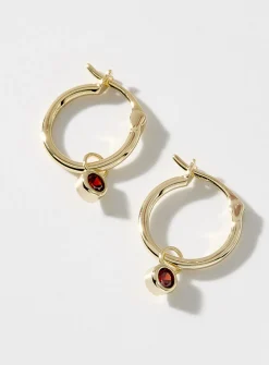 Small birthstone earrings