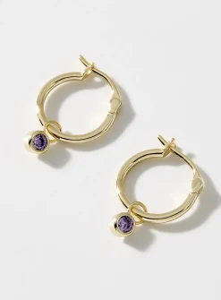 Small birthstone earrings