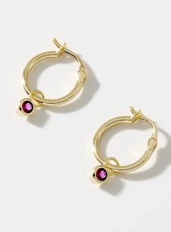 Small birthstone earrings