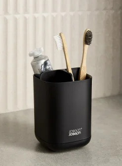 Small black toothbrush holder