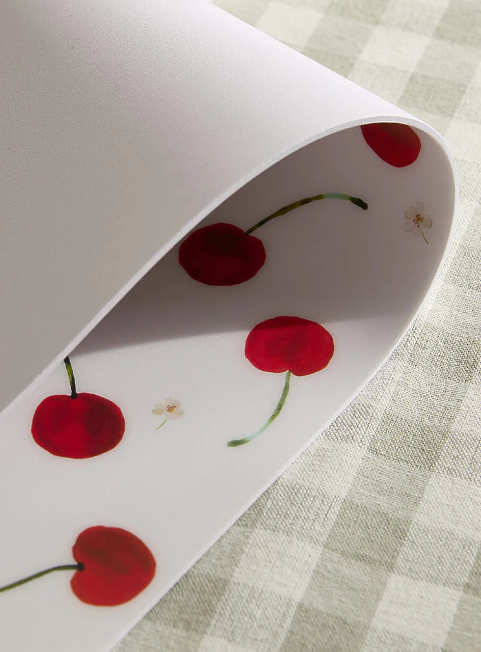 Small cherries vinyl placemats