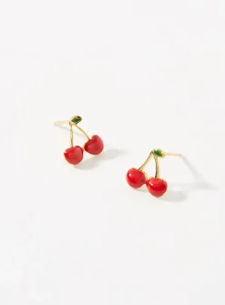 Small cherry earrings
