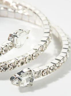 Small crystal coiled bracelet
