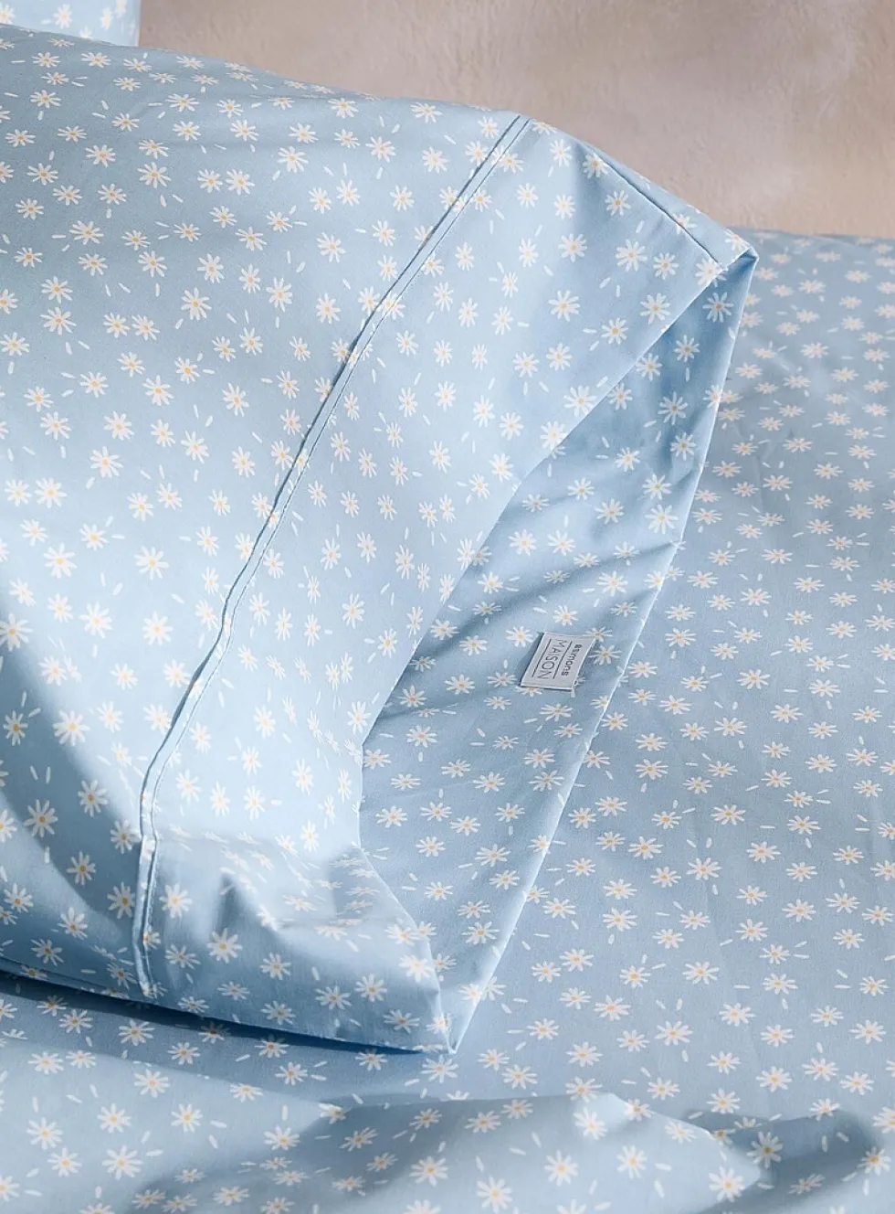 Small daisies percale plus sheet