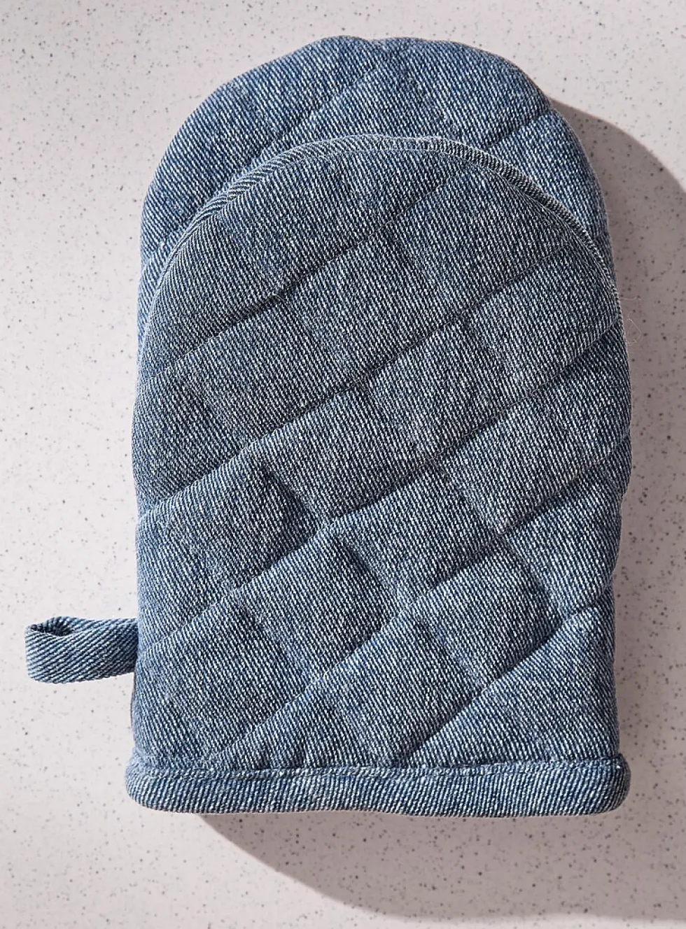 Small denim oven mitt