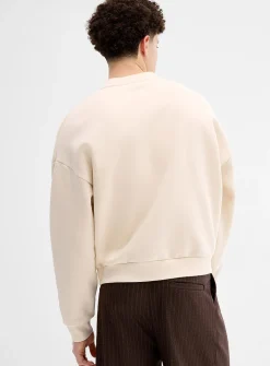 Small embroidery Henley sweatshirt