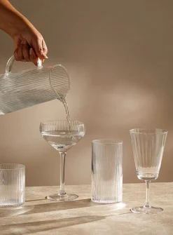 Small fine grooved glasses