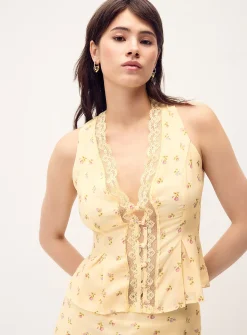 Small flowers chiffon cami