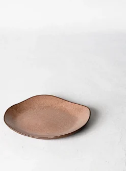 Small meander stoneware plate