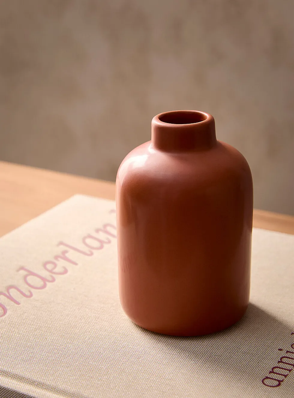Small minimalist polished ceramic vase